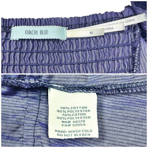 URBAN OUTFITTERS KIMCHI BLUE Pinstripe Jane Corset Top Dress Purple/Blue Size M - Picture 8 of 9